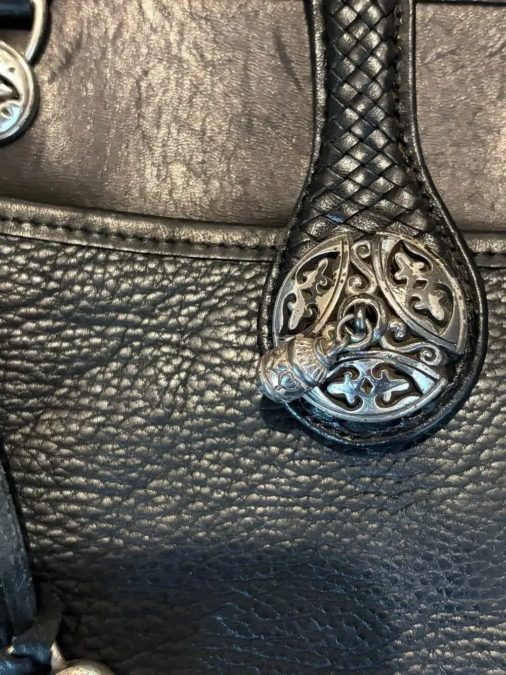 Vintage Brighton Victorian Convertible Satchel A 512236 black leather purse